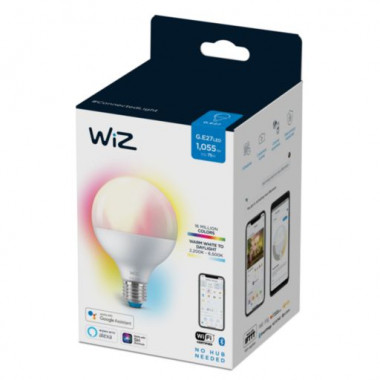 Producto de Bombilla Inteligente LED E27 11W 1055 lm G95 WiFi + Bluetooth Regulable RGB+CCT WIZ 