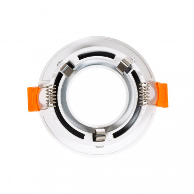 Producto de Aro Downlight Circular Luz Indirecta Blanco para Bombilla LED GU10 / GU5.3 Corte Ø 70 mm