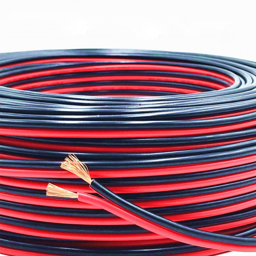 Cable Eléctrico Manguera 2 x 0.5mm² para Tiras LED 12V DC 2P