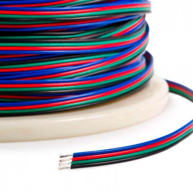Rollo 100m Cable Eléctrico Plano Manguera 0.5mm² para Tiras LED
