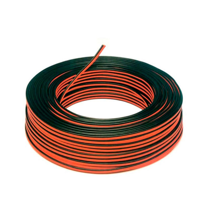 Producto de Rollo 100m Cable Eléctrico Plano Manguera 2x0.5mm² para Tiras LED Monocolor