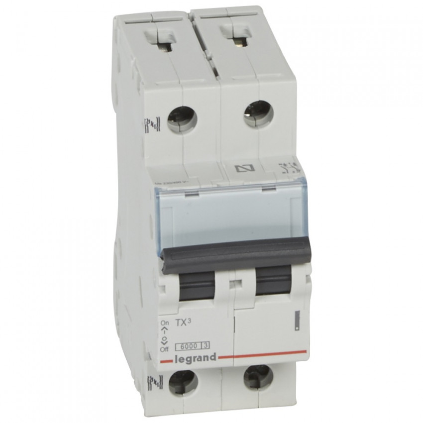 Interruptor Automático Magnetotérmico TX3 Terciario 1P+N Curva C 6kA 10-40 A LEGRAND 403585