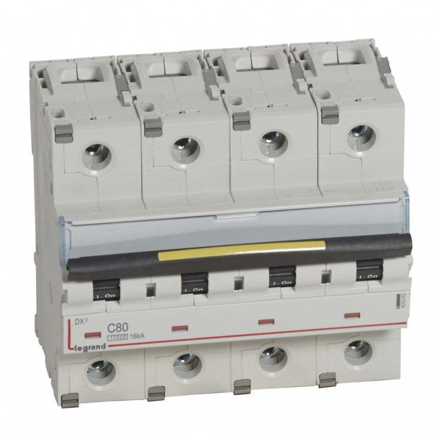 Interruptor Automático Magnetotérmico DX3 Terciário 4P Curva C 10/16kA 80-125 A LEGRAND 409362
