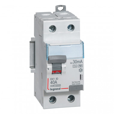 Disjuntor Diferencial Industrial Superimunizado 2P 30mA 40A 10kA Classe AC LEGRAND DX³ Hpi 411591