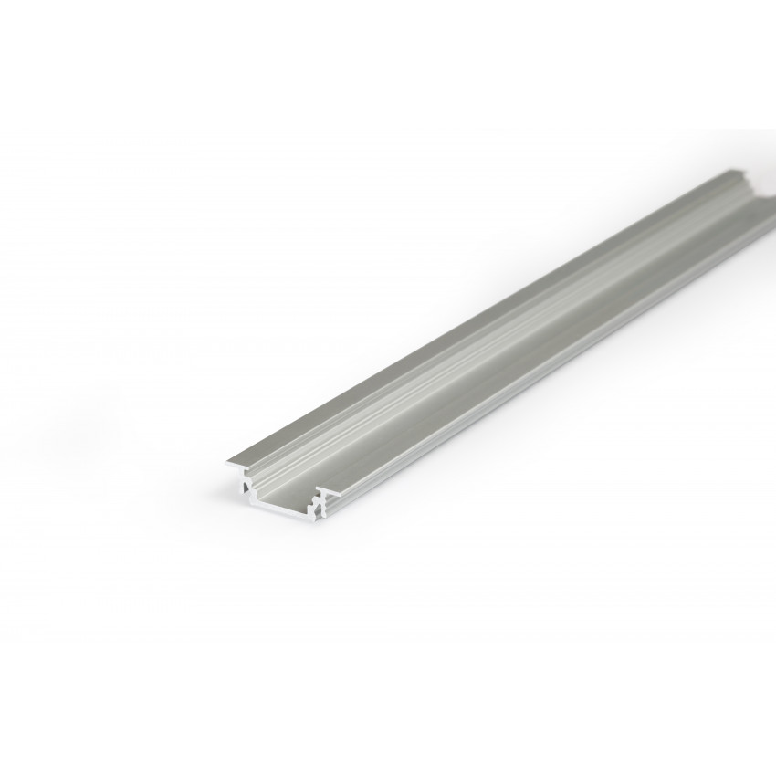 Produto de Perfil de Alumínio Encastrável de 1m Cobertura Deslizante para Fitas LED Até 10 mm
