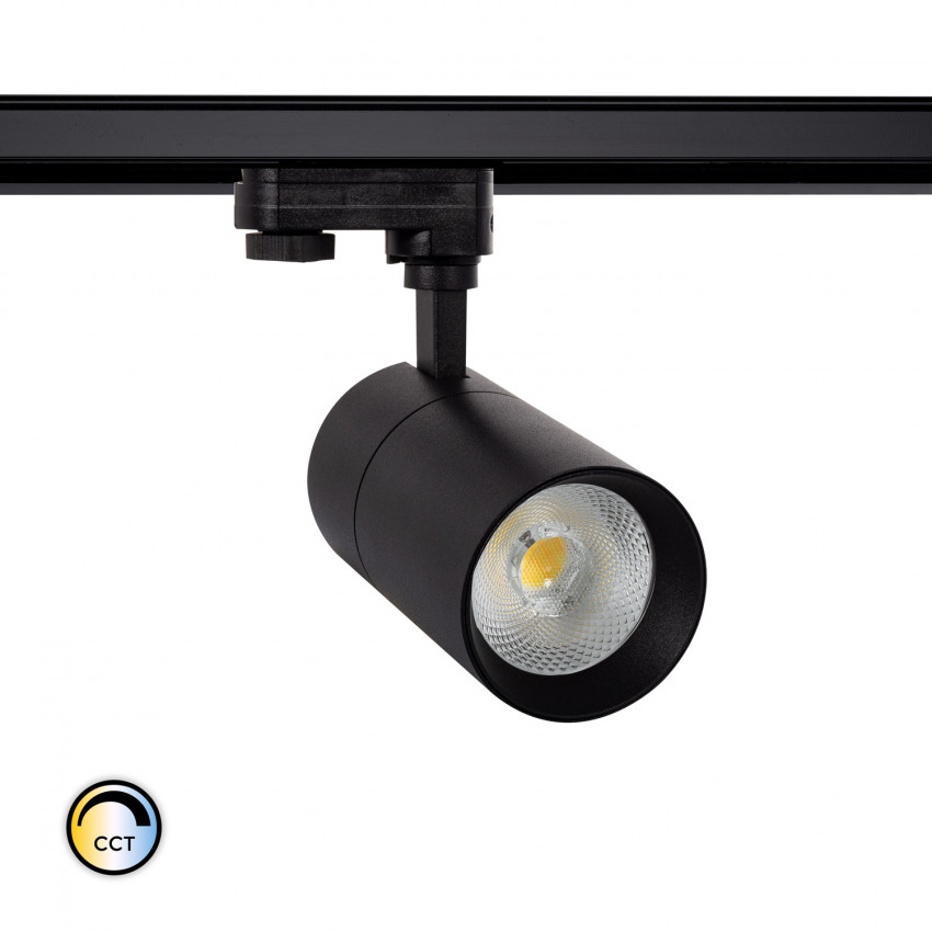 Foco LED New Mallet 20W Regulable No Flicker CCT Seleccionable para Carril Trifásico (UGR 15)