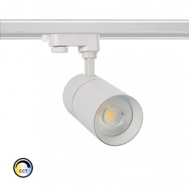 Foco Carril LED Trifásico 30W Regulable CCT Seleccionable New Mallet No Flicker UGR15
