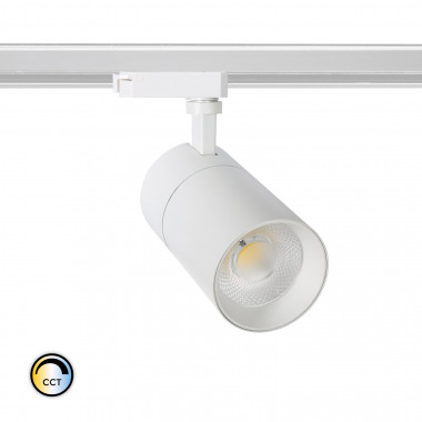 Foco LED New Mallet 30W Regulável No Flicker CCT Seleccionável para Carril Monofásico (UGR 15)
