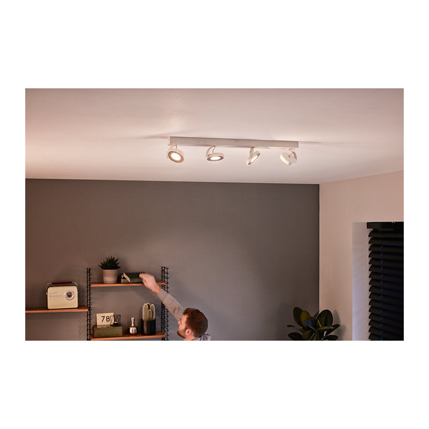 Producto de Lámpara de Techo LED Regulable WarmGlow 4x4.5W PHILIPS Clockwork