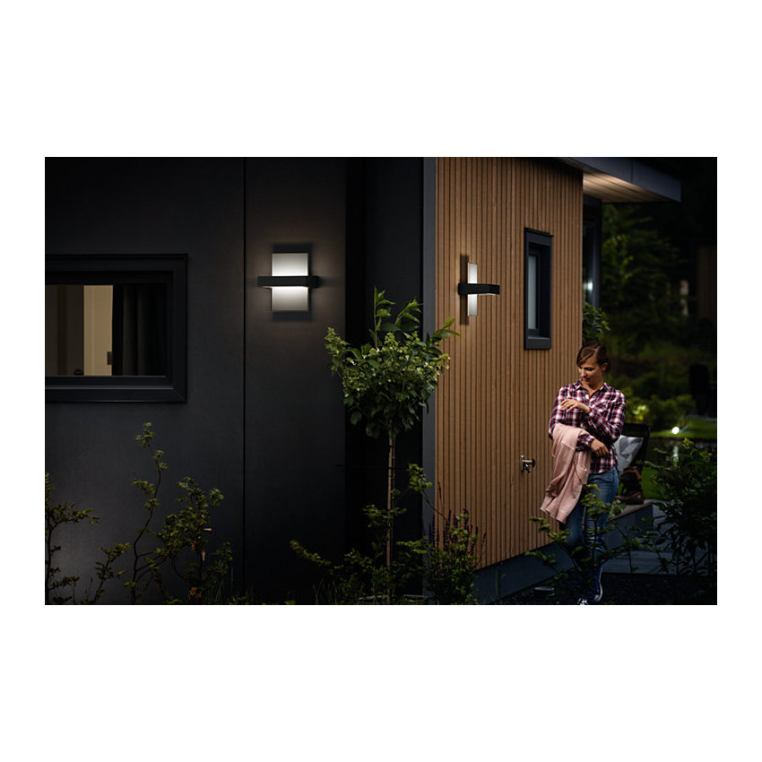 Producto de Aplique de Pared Exterior LED Doble Iluminación Regulable 2x4.5W PHILIPS Afterglow
