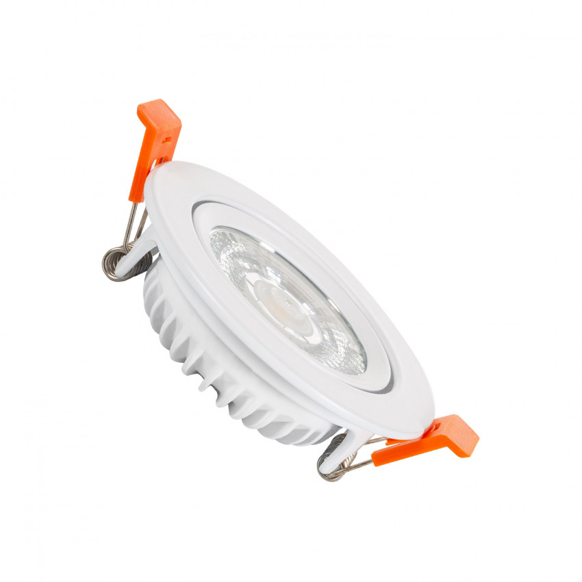 Produto de Foco Downlight LED 5W COB Superslim Direcionável Circular Branco Corte Ø75 mm CRI90 Expert Color No Flicker