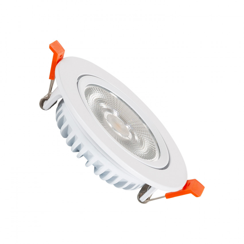 Produto de Foco Downlight LED 10W COB Superslim Direcionável Circular Branco Corte Ø90 mm CRI90 Expert Color No Flicker 