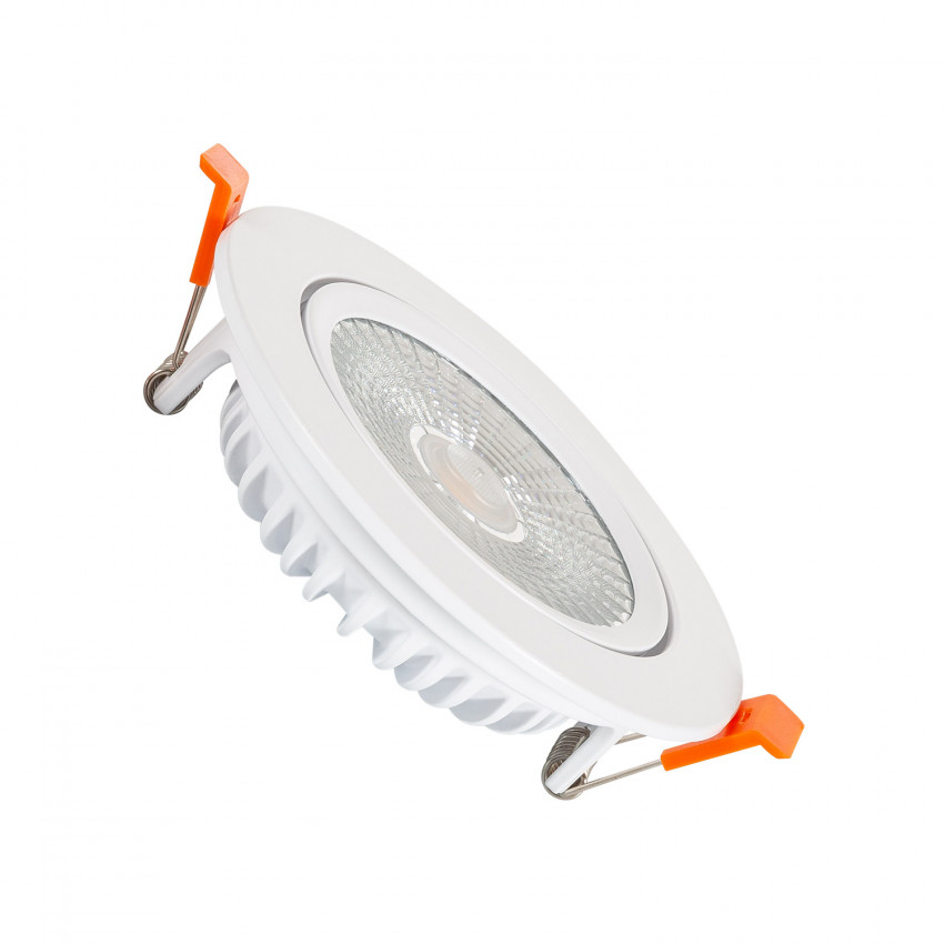 Foco Downlight LED 15W COB Superslim LIFUD Direccionable Circular Blanco Corte Ø100 mm CRI90 Expert Color No Flicker