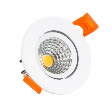 Foco LED Downlight LED 5W COB Direcionável Circular Branco Corte Ø 70 mm CRI92 Expert Color