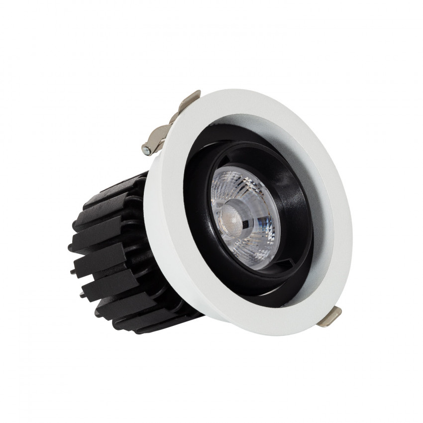 Foco Downlight LED 12W COB Direccionable 360º Circular Corte Ø 100 mm CRI90 Expert Color No Flicker