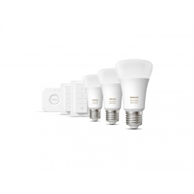 Produto de Kit Início Lâmpadas Inteligentes LED E27 3x9W 806 lm PHILIPS Hue White