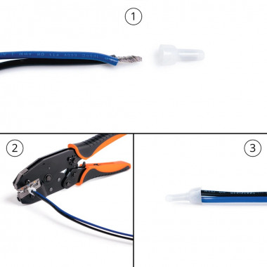 Producto de Pack 100 Unidades Empalme Ciego para Conexiones Finales de Cable 