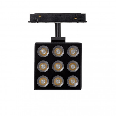 Produto de Foco Carril LED Magnético Monofásico 15W Quadrado Orientável 20mm 48V CRI90 (UGR16)