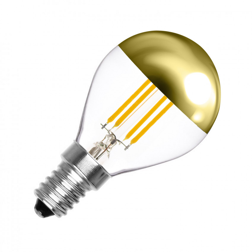 Produto de Lâmpada Filamento LED E14 4W 360 lm G45 Regulável Gold 