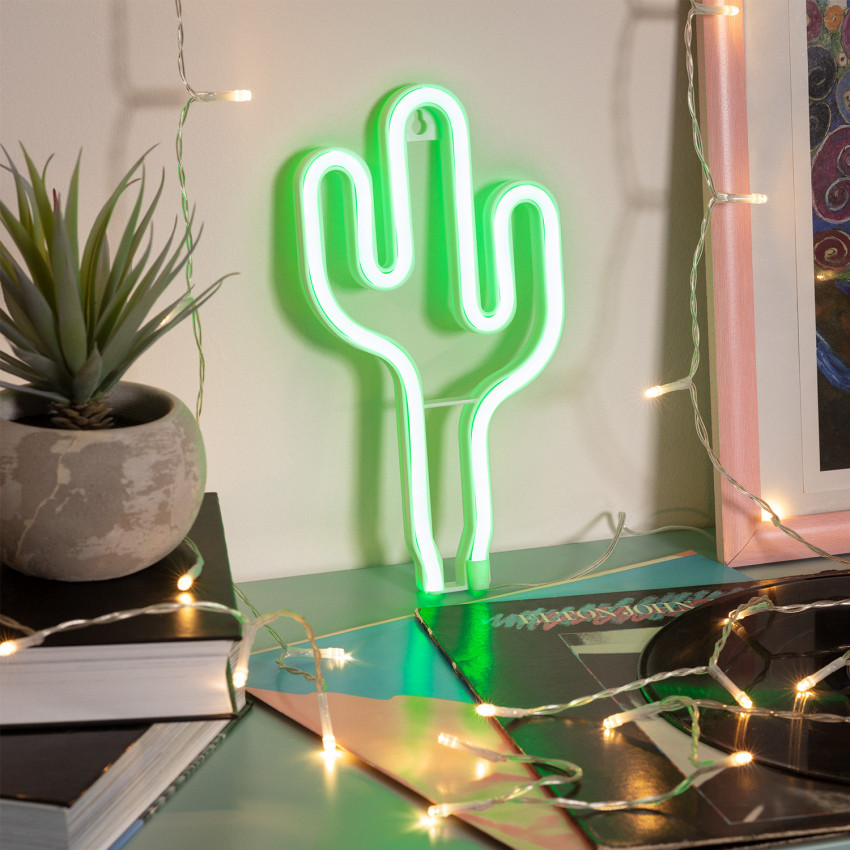 Producto de Neón LED Cactus con Batería