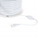 Produto de Rolo Neon LED Regulável 220V AC 120 LED/m 50 m Circular 360 Branco Quente IP67 a Medida Corte a cada 100 cm