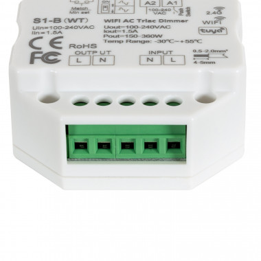 Produto de Regulador LED WiFi Triac RF 1CH 1.5A AC Compatível com Pulsador 