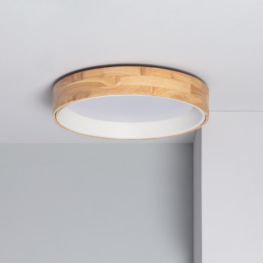 Plafón LED 20W Circular Madeira Ø470 mm CCT Selecionável Dari