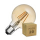 Caja de 20 Bombillas LED E27 Regulable Filamento Gold Globo G80 5.5W Blanco Cálido