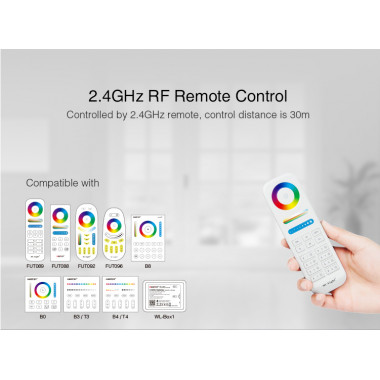Producto de Controlador Regulador Pared Táctil LED RGB/RGBW/RGB+CCT 12/24V DC RF MiBoxer P3
