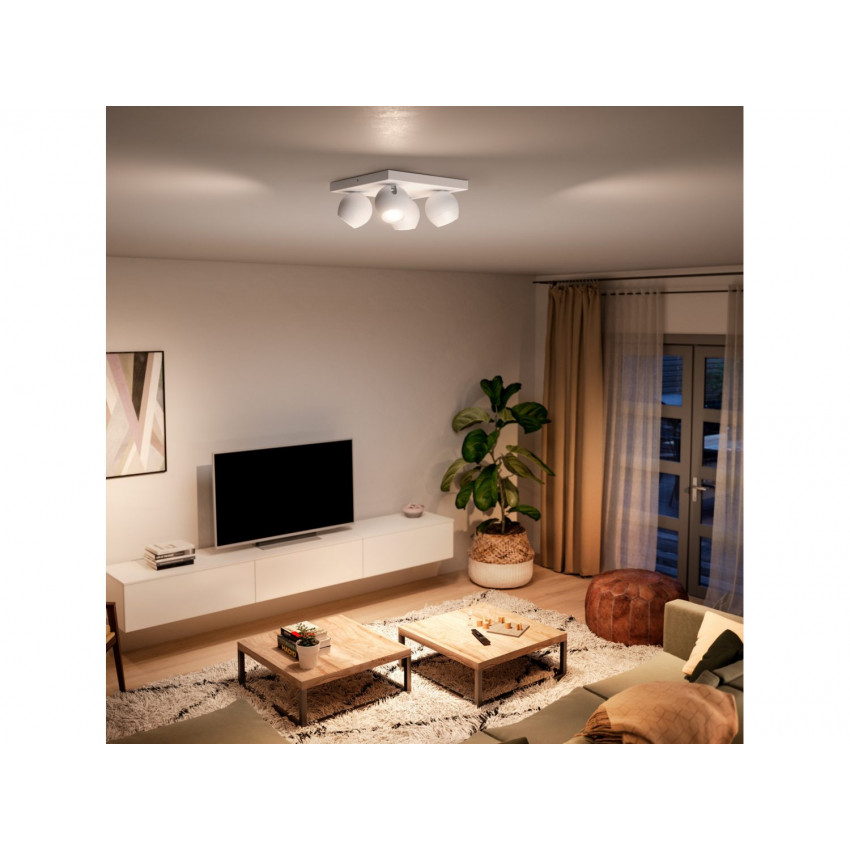 Producto de Lámpara de Techo White Ambiance 4 Focos GU10 PHILIPS Hue Buckram