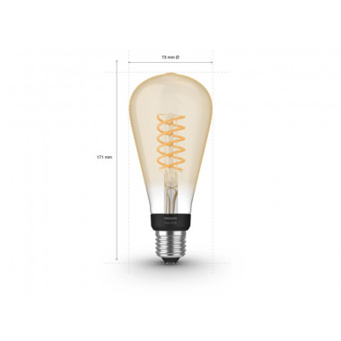 Produto de Lâmpada Filamento LED E27 7W 550 lm ST72 PHILIPS Hue White Edison