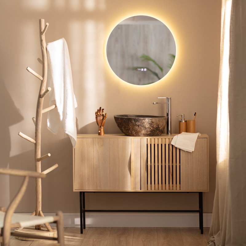 Espejo de baño con luz LED Elin antivaho 80x60 cm
