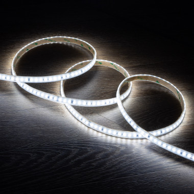 Producto de Tira LED Regulable Autorectificada 220V AC 120 LED/m Blanco Frío IP65 High Lumen a Medida Ancho 12mm Corte cada 10 cm