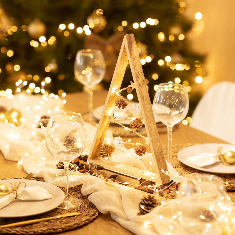 Árvore de Natal LED Golden a Pilhas