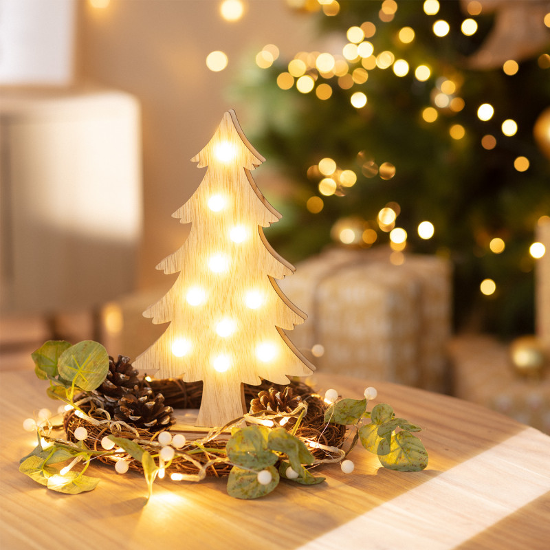 Árvore de Natal LED Wood a Pilhas