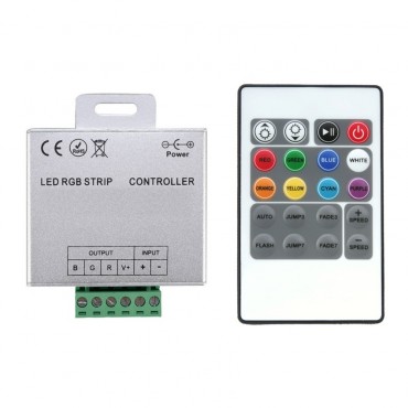 Product Controlador Regulador Tira LED RGB 12/24V DC con Mando RF