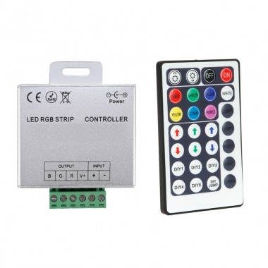 Controlador Regulador Tira LED RGB 12/24V DC con Mando RF