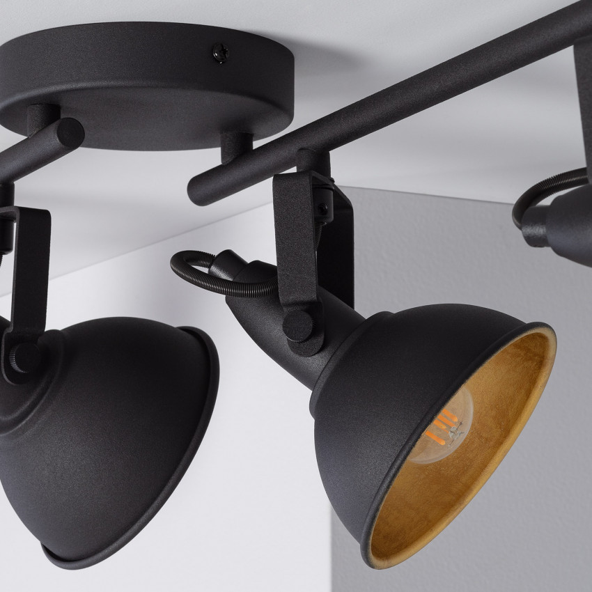 Foco Orientable Emer 4x Negro