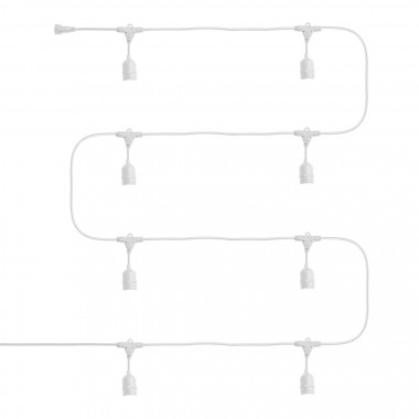 Produto de Grinalda Exterior com 8 Porta-Lâmpadas E27 5.5m Branco IP65