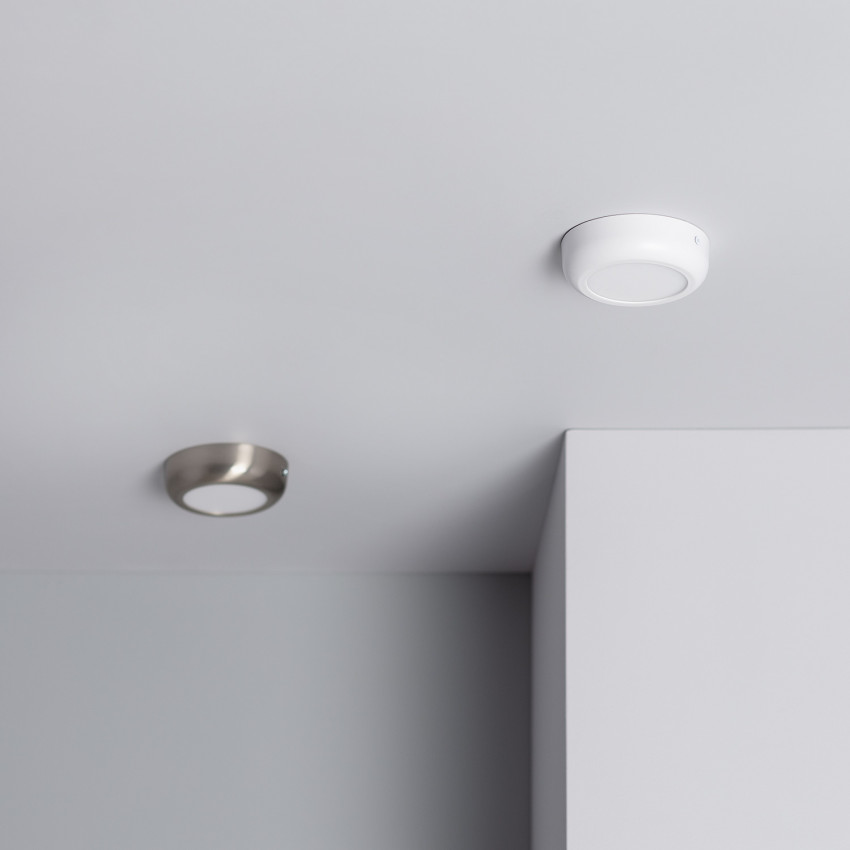 Placa de Superfície LED Circular Silver Design 6W