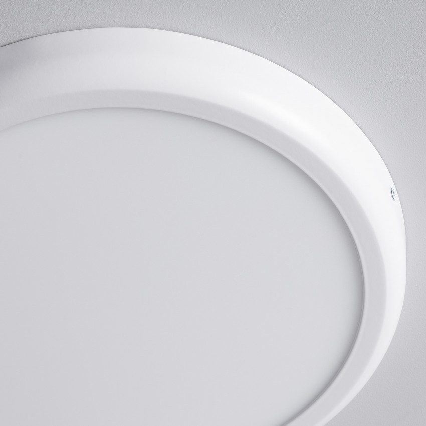 Produto de Plafón LED 24W Circular Metal Ø300 mm Design White