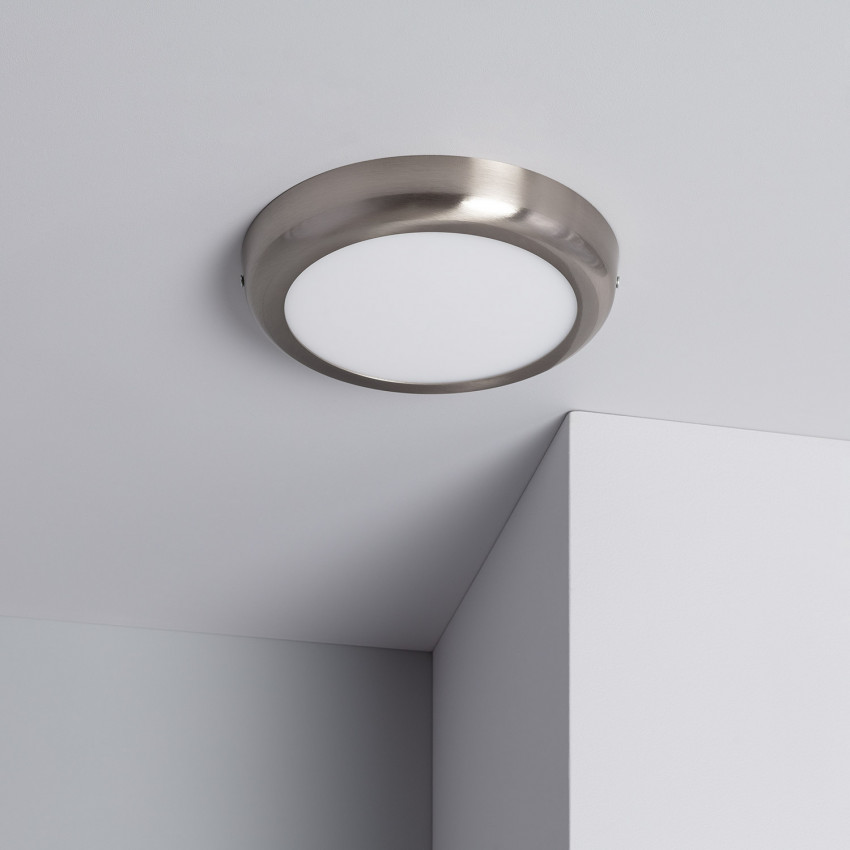 Plafón LED 18W Circular Metal Ø225 mm Design Silver