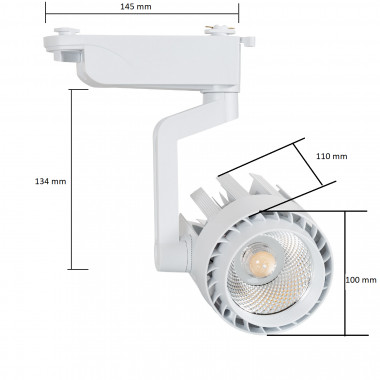 Produto de Foco LED Dora 30W Branco para Carril Monofásico 