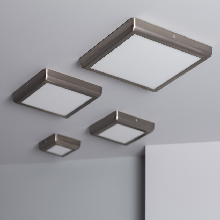 Placa Superfície LED Quadrada Silver Design 6W