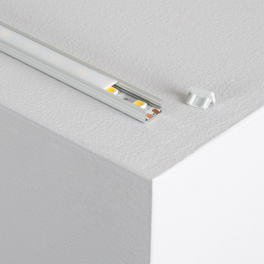 Producto de Perfil de Aluminio Superficie 1m con Tapa Translúcida para Tiras LED hasta 10 mm