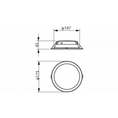 Downlight LED 12W CCT PHILIPS Ledinaire Slim Corte Ø 150 mm DN065B G4