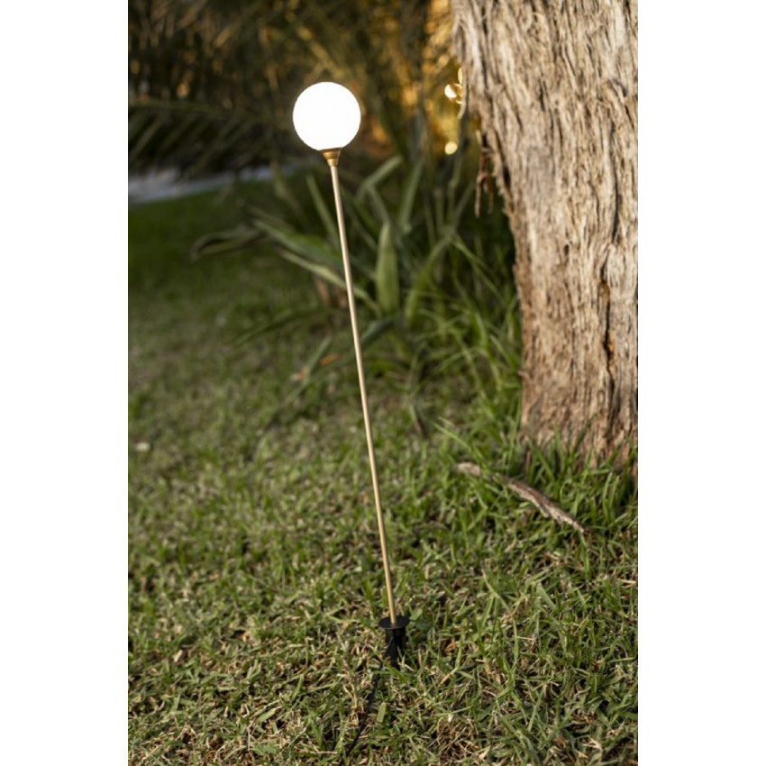 Producto de Lámpara de Jardín LED 3W Bruna 80 3 Picas Solar y Battery Brass 