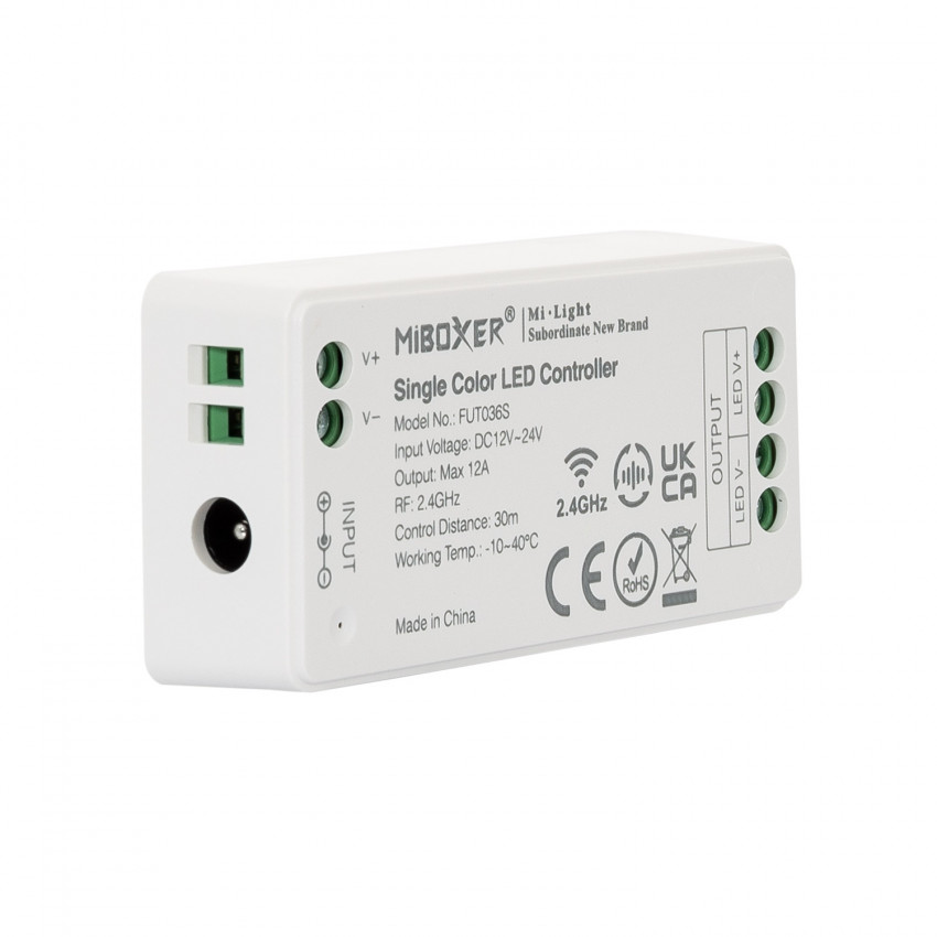 Controlador Regulador LED Monocor 12/24V DC MiBoxer FUT036S 