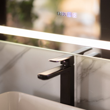 SONNI Espejo Baño con Luz Aumento Antivaho 80x60 cm Espejo Baño