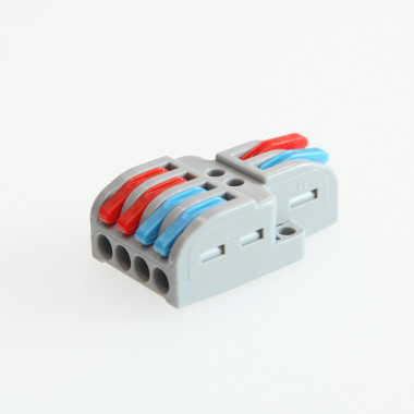 Produto de Pack 5 Conectores Rápido 4 Entradas e 2 Saídas SPL-42 para cabos eléctricos de 0,08-4mm² 